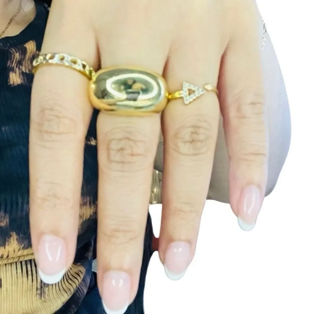 18k gold filled Dome Puff Bubble Chunky Statement Ring